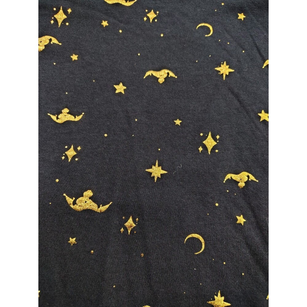 Disney Aladdin Magic Carpet Sz 2X flutter sleeves graphic tee Blouse Black Gold - Picture 3 of 7